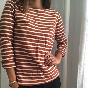 Muji Rust Stripped Long Sleeve